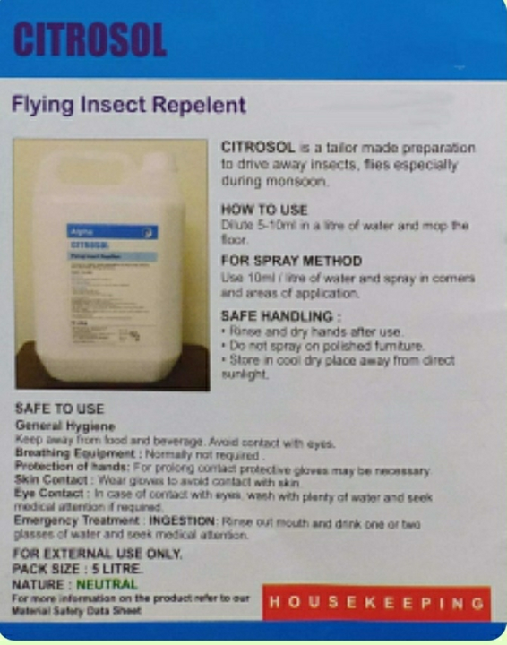 Alpha CITROSOL Flying Insect Repellent  uploaded by Okhil Tech Solutions Pvt Limited on 12/8/2021