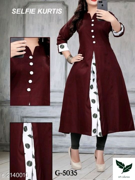 Women's Printed Khadi Cotton Kurti uploaded by HP collection on 12/8/2021