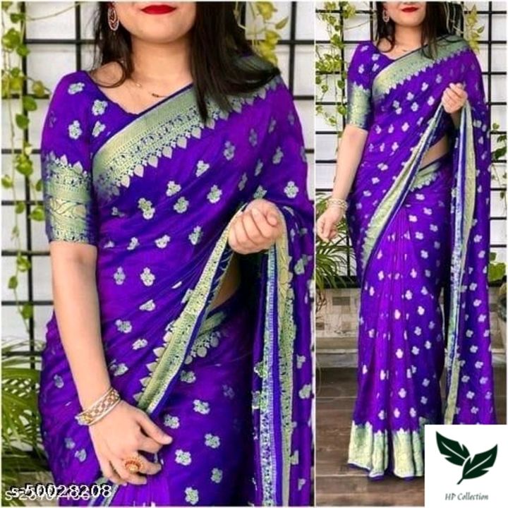 Banarsi Soft Lichi Silk Saree With Unstitched Blouse uploaded by business on 12/8/2021