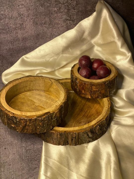 Wooden bark tray set of 3 uploaded by Woodenibis on 12/8/2021
