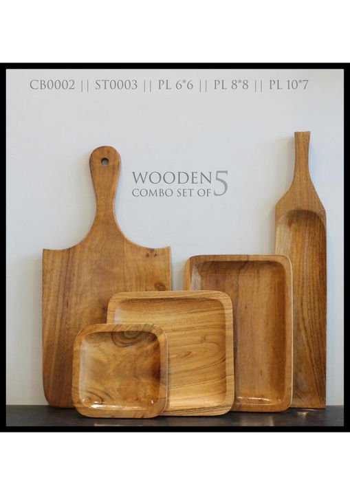 Wooden acacia platters combo with chopping board uploaded by Woodenibis on 12/8/2021