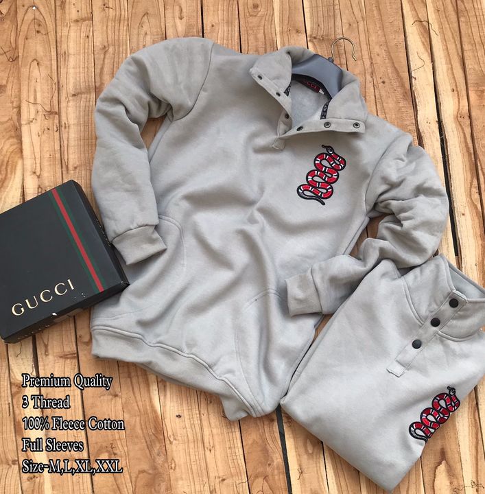 *BRAND- GUCCI*

*MOST LOVEABLE UNISEX  COLLAR SWEATSHIRT*

*3 THREAD COLLAR SWEATSHIRT With 480 GSM* uploaded by SN creations on 12/9/2021