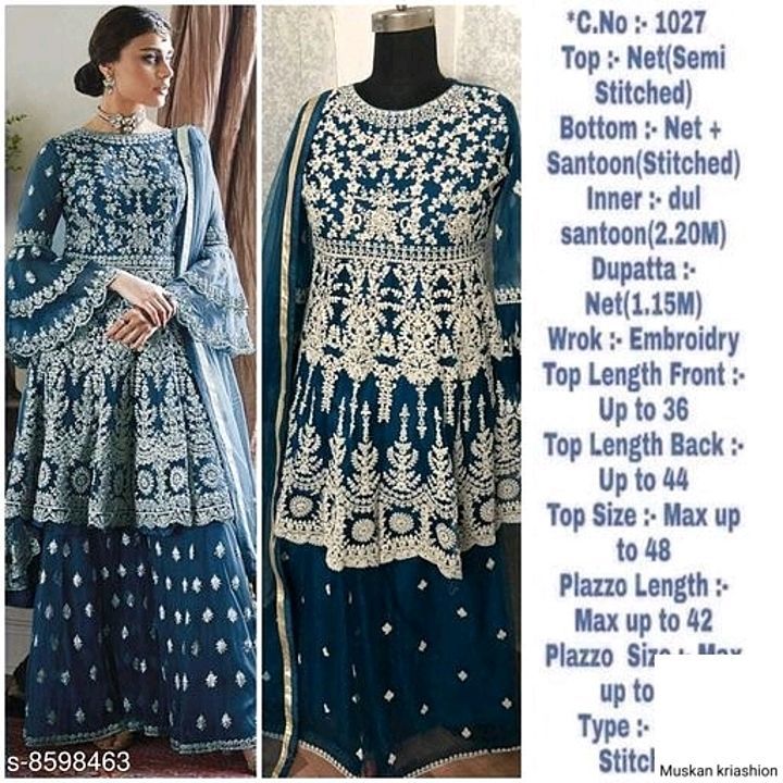 Product image with price: Rs. 1600, ID: cash-on-delivery-available-only-sami-stiched-net-sutes-26a4de11