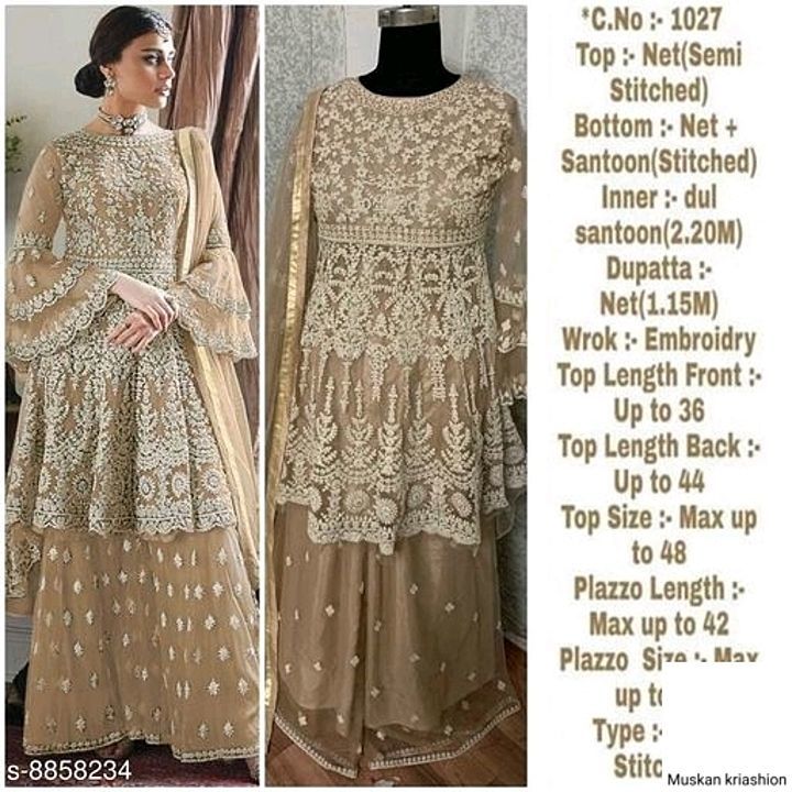 Product image with price: Rs. 1600, ID: cash-on-delivery-available-only-sami-stiched-net-sutes-1da05f77