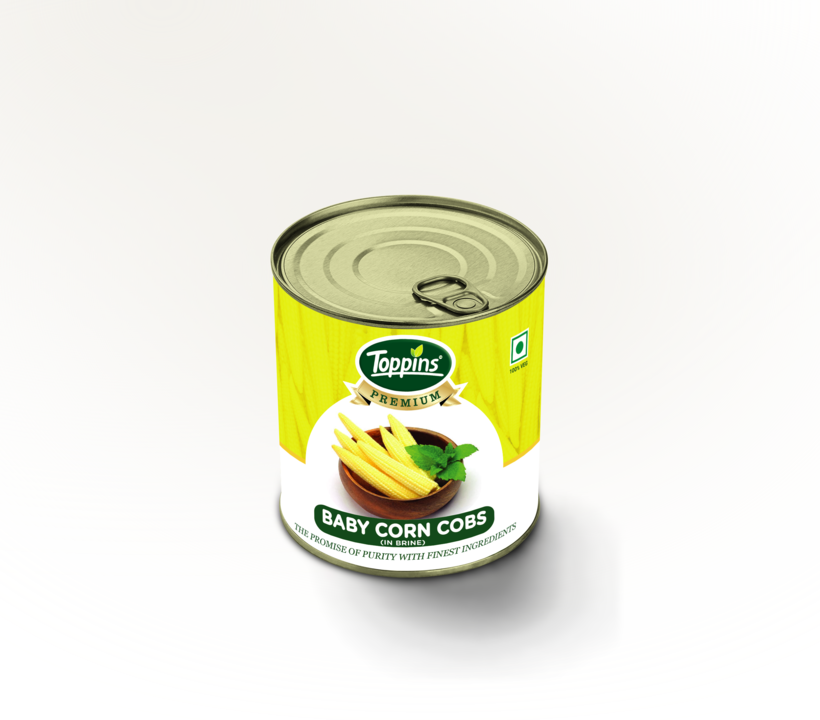 Toppins Canned Baby Corn in Brine 800 Gms uploaded by business on 12/9/2021