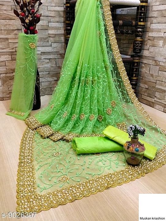 Product image with price: Rs. 1500, ID: alluring-net-saree-for-women-s-any-intrusted-biyar-message-me-cash-on-delivery-available-only-e3568acc