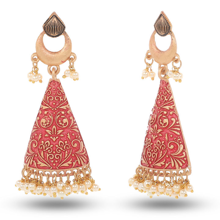 Traditional Indian Design Antique long earrings uploaded by Khushi Creation on 12/10/2021