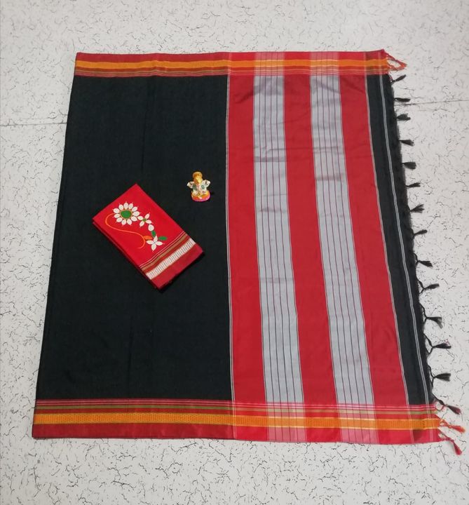Khan saree Patti pallu with blouse piece uploaded by business on 12/10/2021