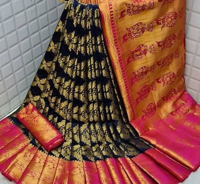 Banarasi Art Silk Jacquard Sarees with Blouse piece
 uploaded by SriCharani Fashion World on 12/10/2021