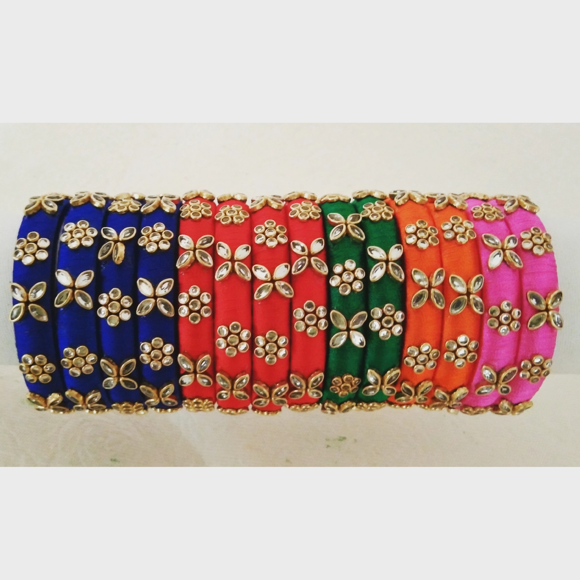 Silk thread bangles uploaded by Cherry blossom on 12/10/2021