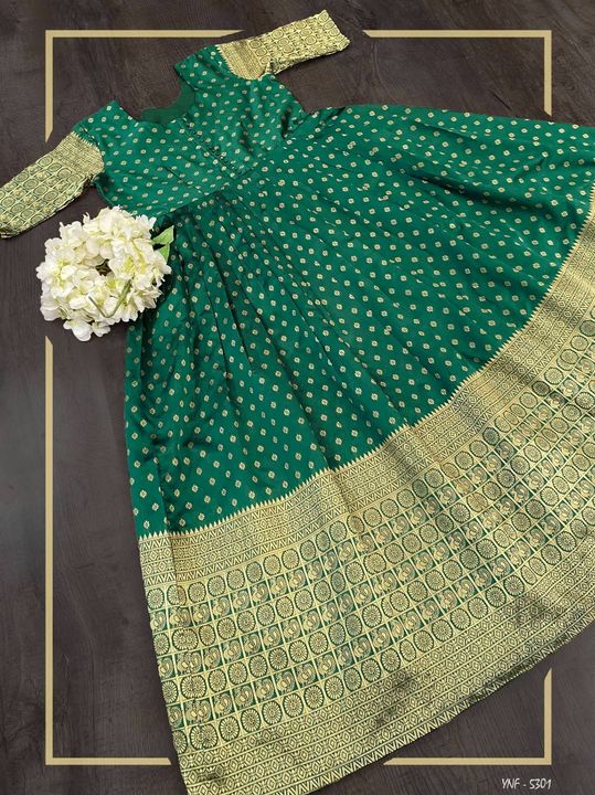 Banarasi silk gown uploaded by Sanvi Fashion hub on 12/10/2021