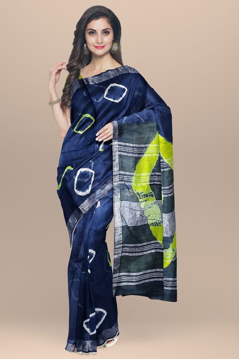Bagru printed linen cotton sarees uploaded by Nik.fashion  on 12/10/2021