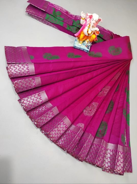 Silk cotton saree uploaded by business on 12/10/2021