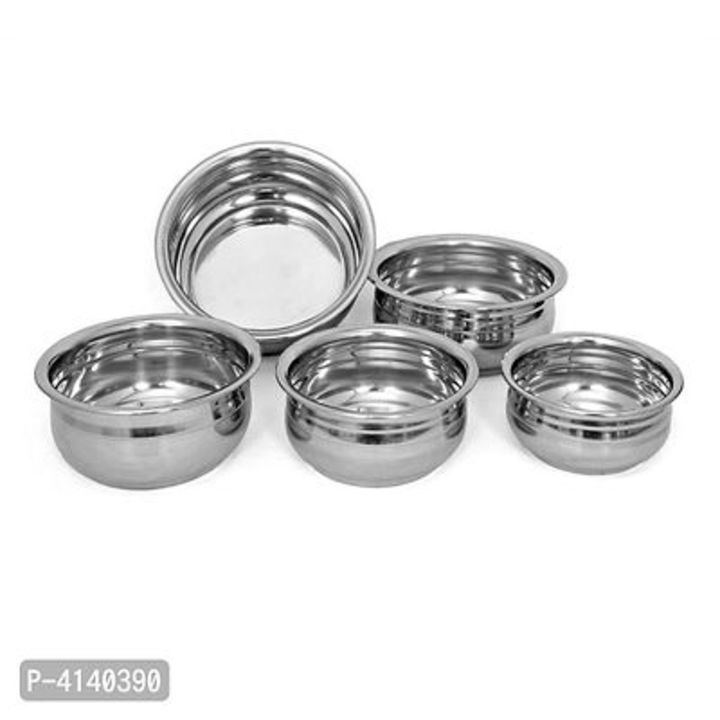 *Premium Stainless Steel 5Pcs Flat Bottom Urli Set 8X12*

  uploaded by Shop Online Buy now Low prices🛍️💸 on 12/10/2021