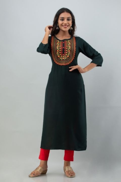 Embroidery kurti uploaded by business on 12/10/2021