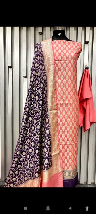 Banarasi Pure Mashrisecotton silk Suit uploaded by business on 12/10/2021