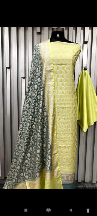 Banarasi Pure Mashrisecotton silk Suit uploaded by business on 12/10/2021