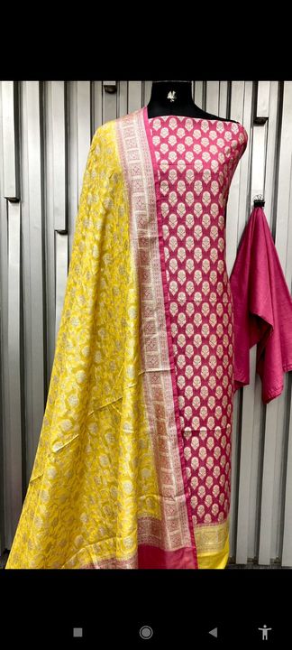 Banarasi Pure Mashrisecotton silk Suit uploaded by J. J silk fabric on 12/10/2021