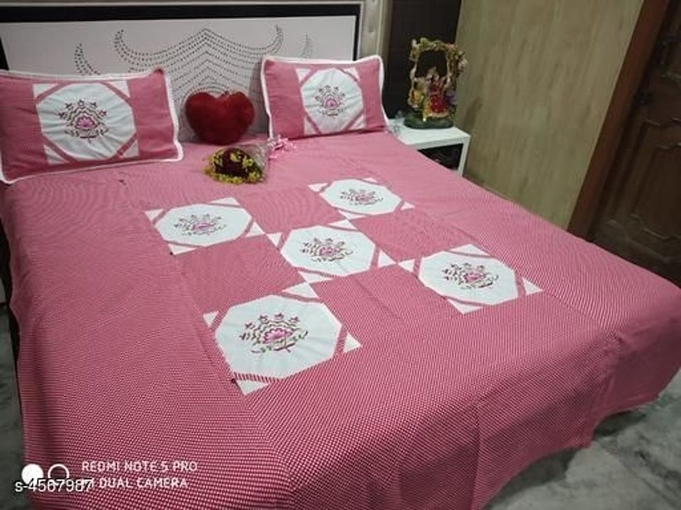 New embroidery cotton double bed sheets  uploaded by business on 9/24/2020