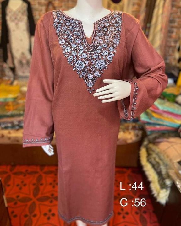 Kashmiri Sozni Embroidery Woolen Pheran.  uploaded by Qasim & Sons on 12/10/2021