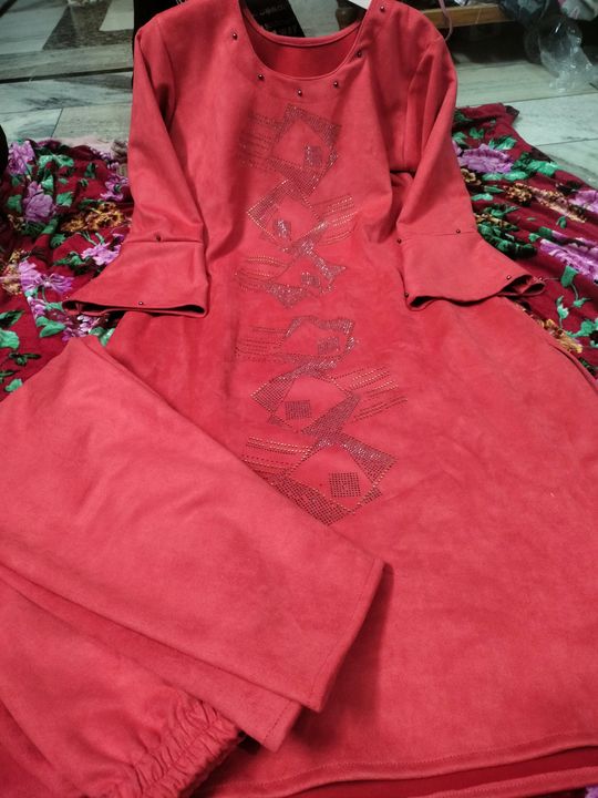 Post image Suede kurti with pent