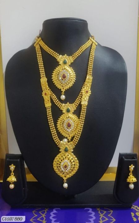 Traditional Gold plated Necklace set uploaded by business on 12/11/2021