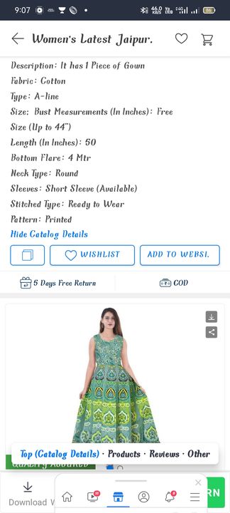 Women Latest Jaipuri cotton printed uploaded by Laxmi shop on 12/11/2021