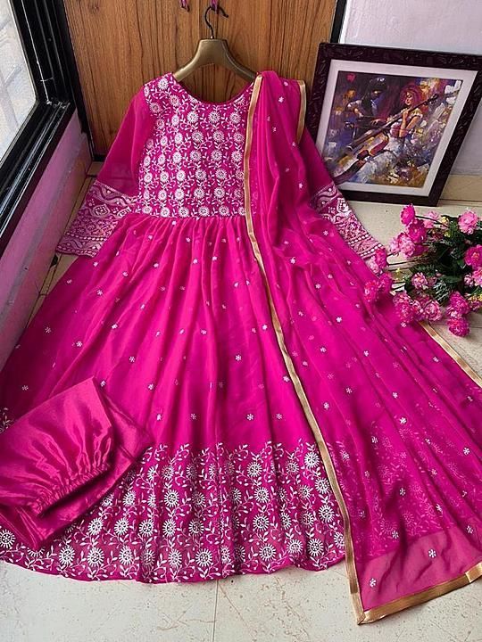 NEW DESIGNER  EMBROIDERED ANARKALI GOWN uploaded by business on 9/24/2020