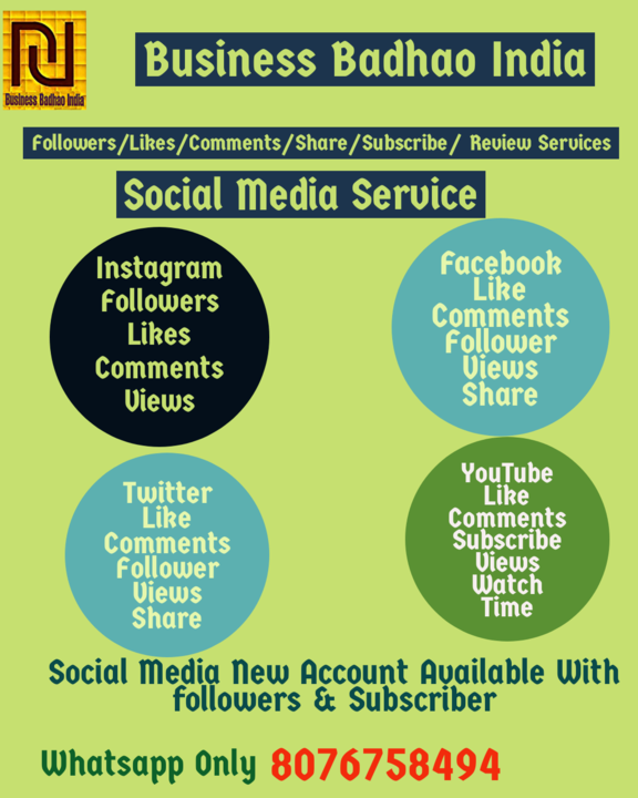 Social media services uploaded by Business Badhao India on 12/11/2021