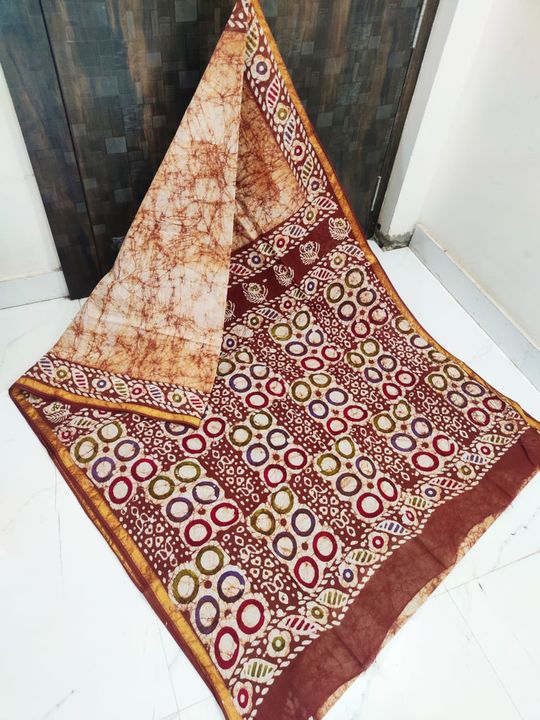 Product image of Pure cotton hand block print saree, price: Rs. 1, ID: pure-cotton-hand-block-print-saree-289a1bb8