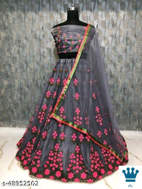 Silk Net Lahanga uploaded by Rudra Collection on 12/12/2021