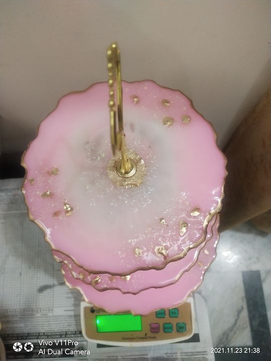 3tier cake and puddings stand  uploaded by RS Resin Decor on 12/12/2021
