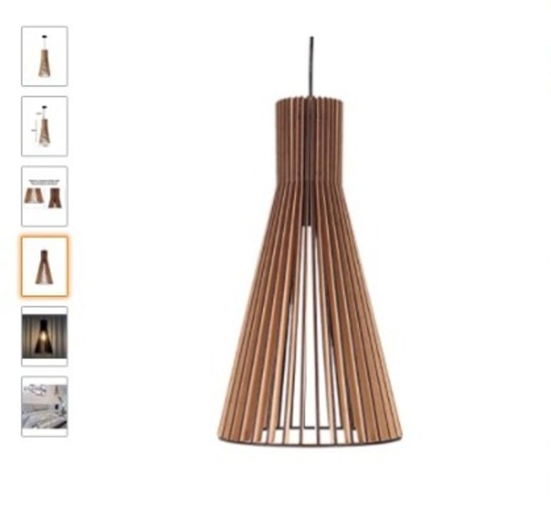 Hanging wood lamp uploaded by business on 12/12/2021