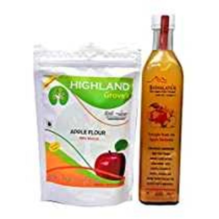 Apple cider vinegar with mother and apple flour uploaded by Highland Grove's on 12/12/2021