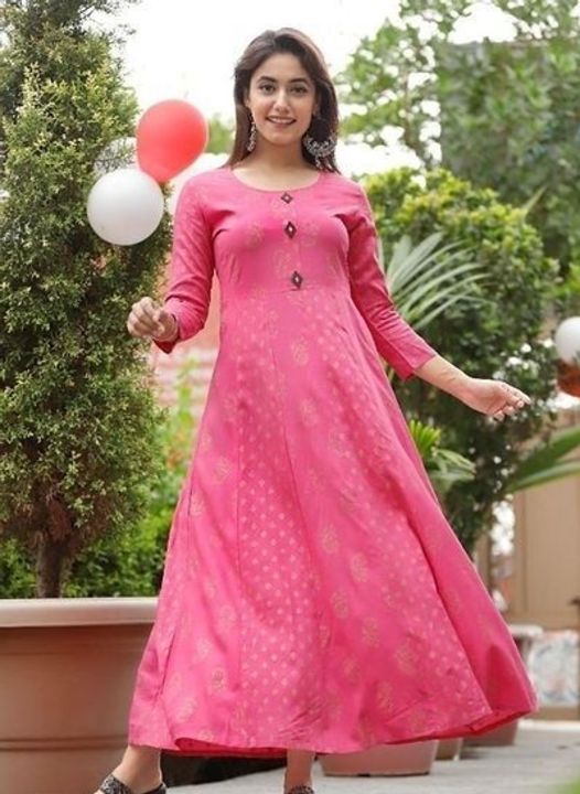 Women's Rayon Long Kurti uploaded by Lucky collections on 12/13/2021