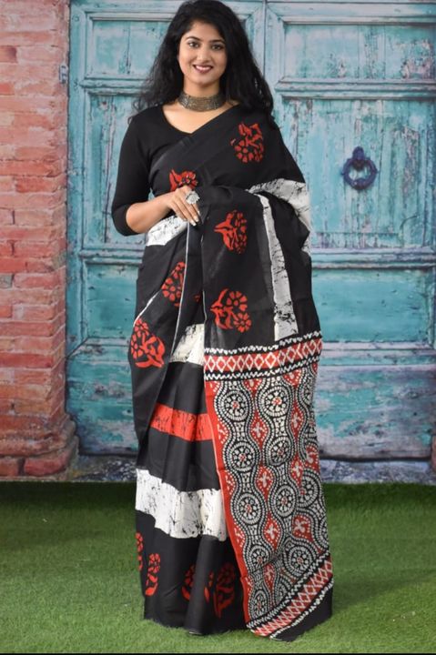 Cotton soft mulmul saree  uploaded by Bk handicraft on 12/13/2021