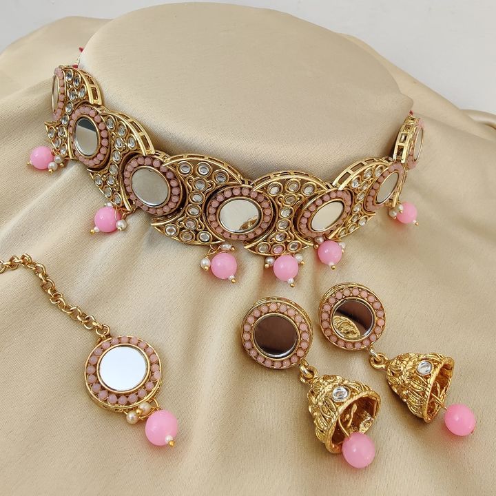 Post image beautiful chokar necklace with earings n tikka combo