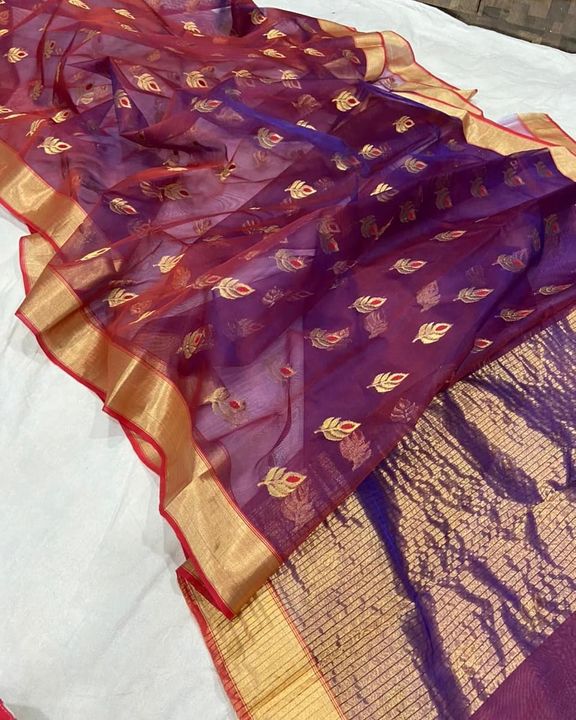 Katan silk pattu chanderi saree uploaded by S.S Textiles on 12/13/2021