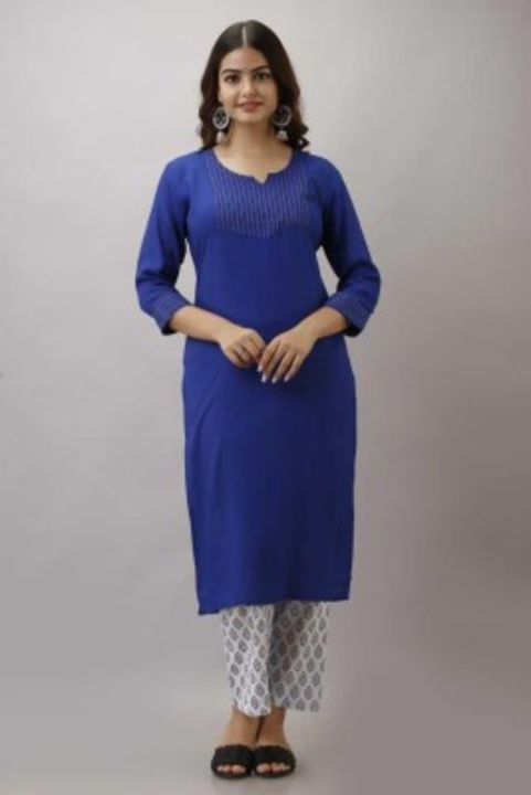 *Shri Shyam Fashion Women Kurta and Pant Set*

Size: M, L, XL, XXL

Rayon Fabric

3/4 Sleeve

Embroi uploaded by SN creations on 12/14/2021