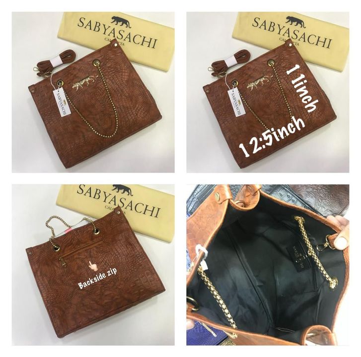 *ALL ARE LIVE PIC*

BRAND    ::: *SABYASACHI TOTE BAGWITH ORIGINAL DUST COVER*  WITH LONG CHAIN
BEST uploaded by Fashion plus on 12/14/2021