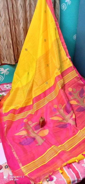 Handloom saree uploaded by business on 12/14/2021
