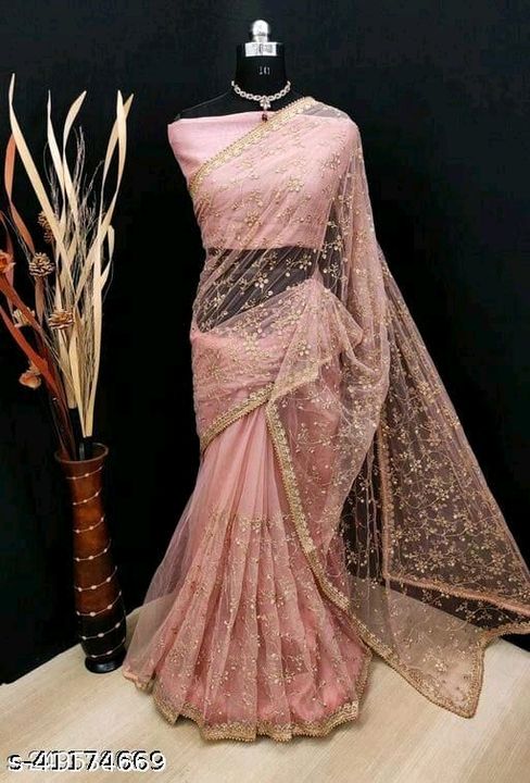 Net saree uploaded by business on 12/14/2021