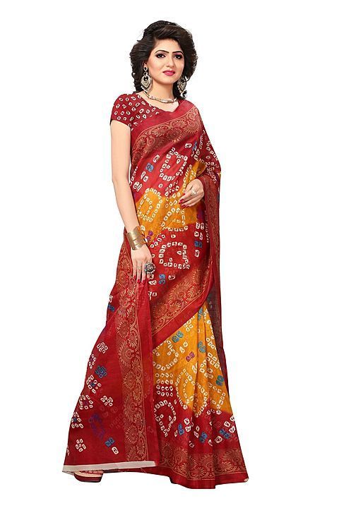 BANDHANI RED Classy Printed Art Silk Saree With Blouse

 uploaded by business on 9/25/2020