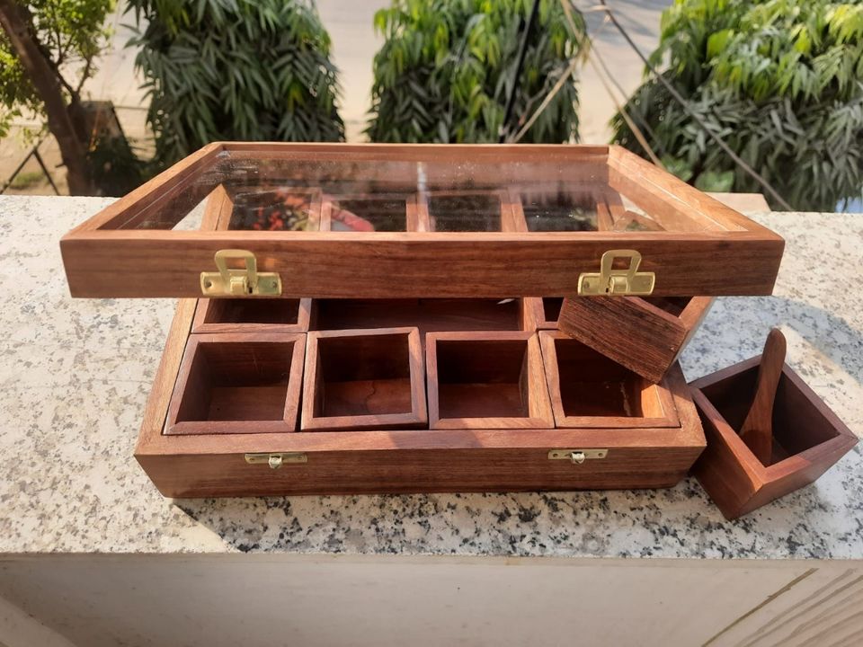 DruArts Handmade Wooden Spice Box With 12 Compartments uploaded by NJ Enterprises on 12/14/2021