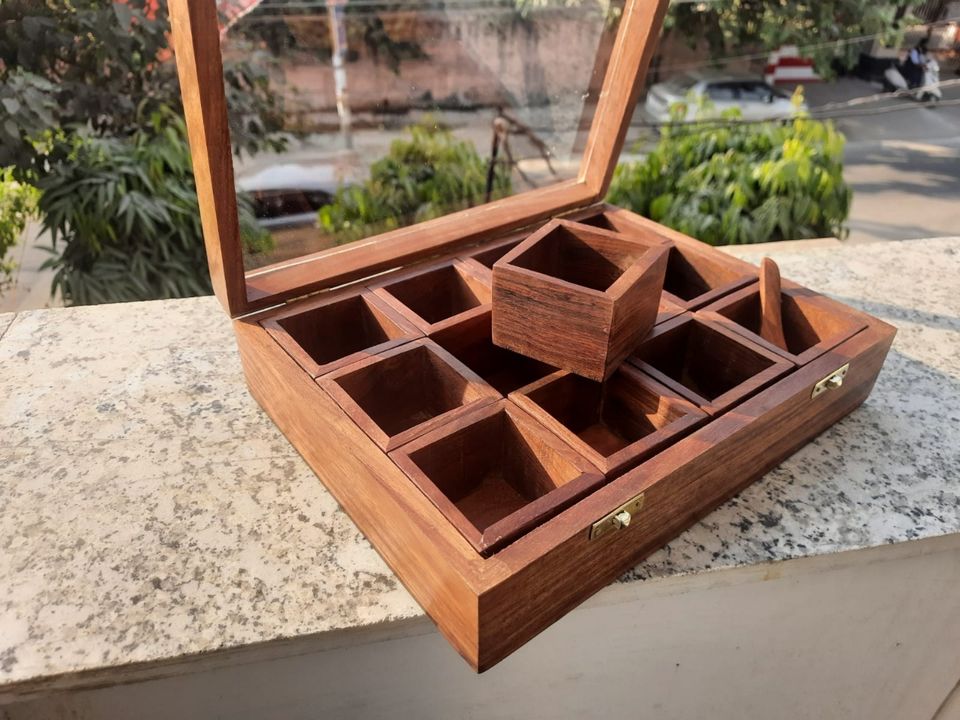 DruArts Handmade Wooden Spice Box With 12 Compartments uploaded by NJ Enterprises on 12/14/2021