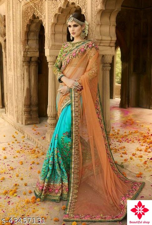 Trendy Embroidered Work Saree for Woman
Saree Fabric: Georgette uploaded by business on 12/14/2021