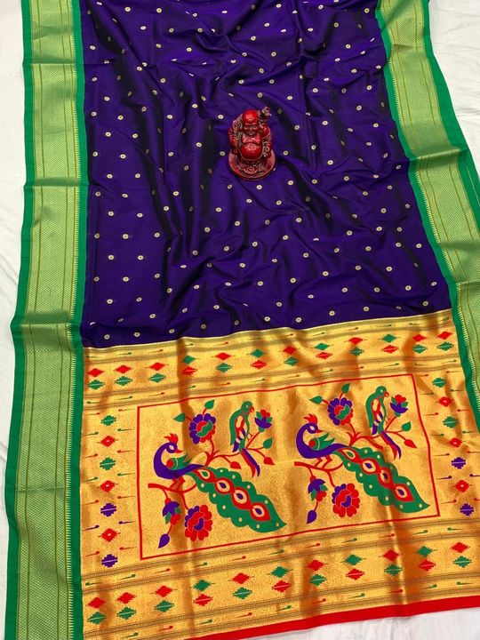 Cadial border paithani saree uploaded by business on 12/14/2021