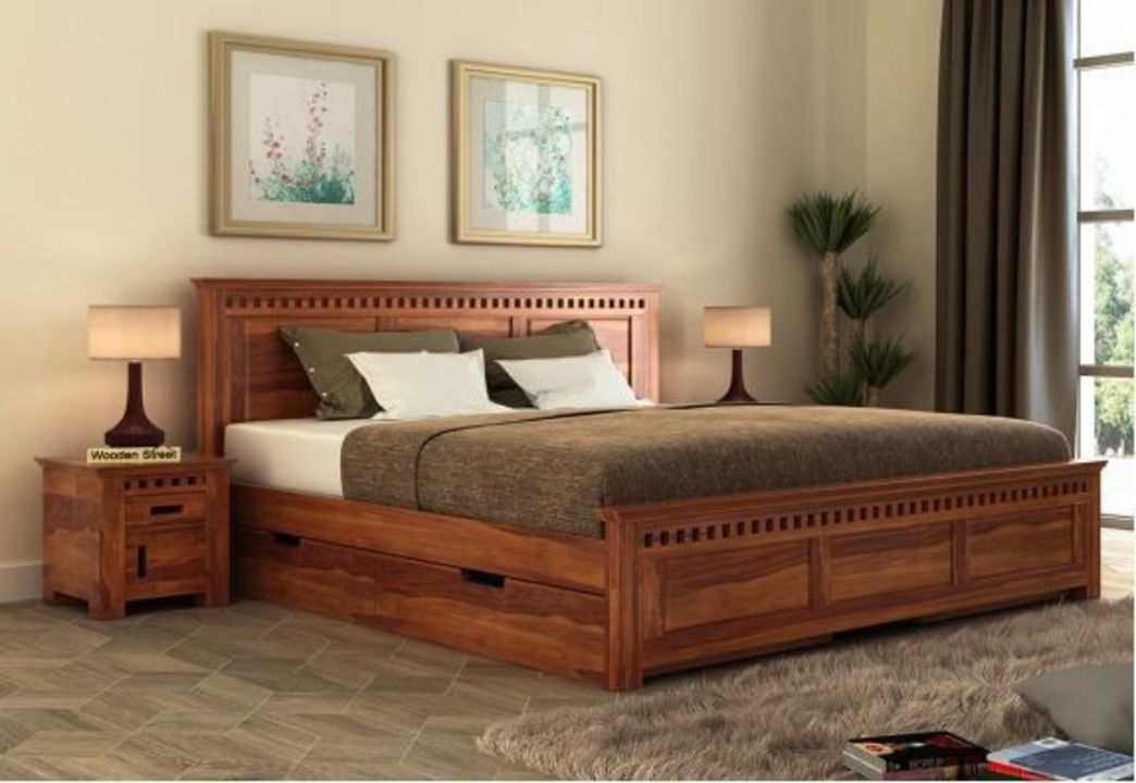 Wooden bed uploaded by business on 12/14/2021