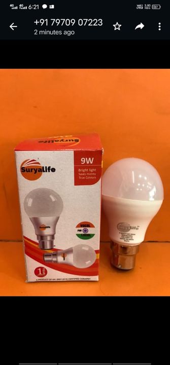 Rechargeable LED bulb 9w uploaded by Suryalife on 12/14/2021