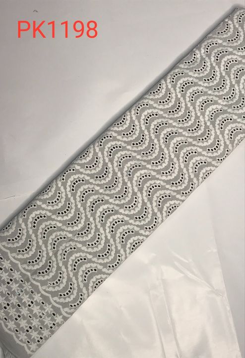 Cotton embroidered fabrics white  uploaded by business on 12/15/2021